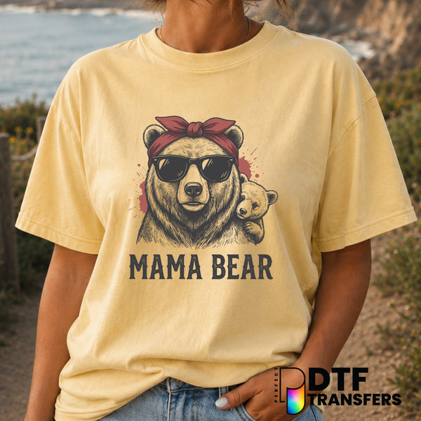 Mama Bear – Mother's Day DTF Transfer (view 1 of 2) – by Perfect DTF Transfers – Premade DTF Transfers – Mother's Day, Mom