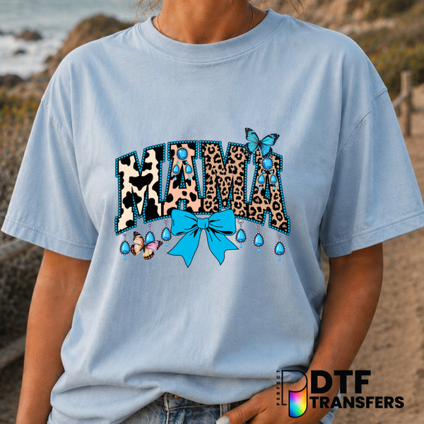 Mama Faux Rhinestone Leopard – Mother's Day DTF Transfer (view 1 of 2) – by Perfect DTF Transfers – Premade DTF Transfers...