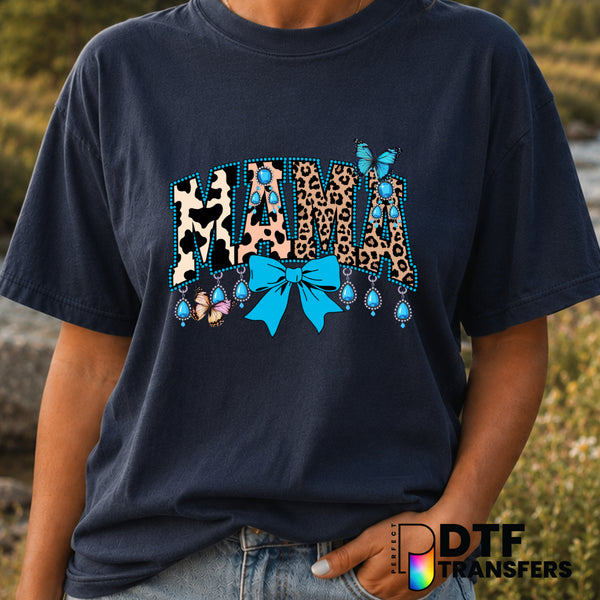 Mama Faux Rhinestone Leopard – Mother's Day DTF Transfer (view 2 of 2) – by Perfect DTF Transfers – Premade DTF Transfers...