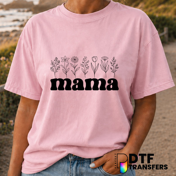 Mama Floral – Mother's Day DTF Transfer (view 1 of 2) – by Perfect DTF Transfers – Premade DTF Transfers – Mother's Day, Mom
