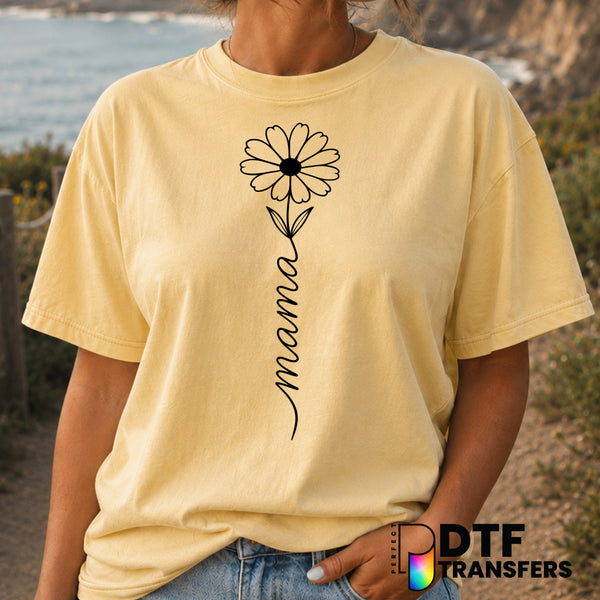 Mama Floral Script – Mother's Day DTF Transfer (view 1 of 2) – by Perfect DTF Transfers – Premade DTF Transfers – Mother's...