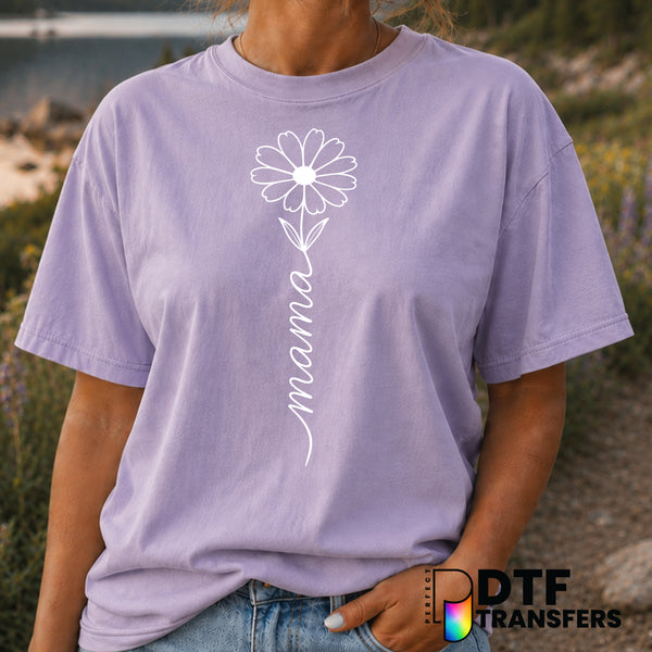 Mama Floral Script – Mother's Day DTF Transfer (view 1 of 2) – by Perfect DTF Transfers – Premade DTF Transfers – Mother's...