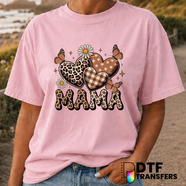 Mama Leopard Floral – Mother's Day DTF Transfer (view 1 of 2) – by Perfect DTF Transfers – Premade DTF Transfers – Mother'...