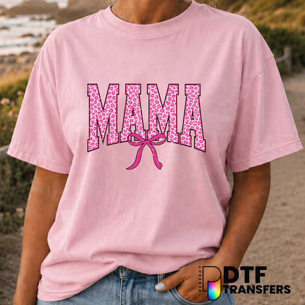 Mama Pink Leopard Arch Mother's Day DTF Transfer (view 1 of 2) – by Perfect DTF Transfers – Premade DTF Transfers – Mother...