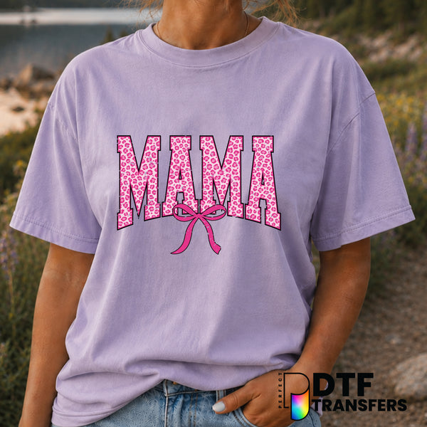 Mama Pink Leopard Arch Mother's Day DTF Transfer (view 2 of 2) – by Perfect DTF Transfers – Premade DTF Transfers – Mother...