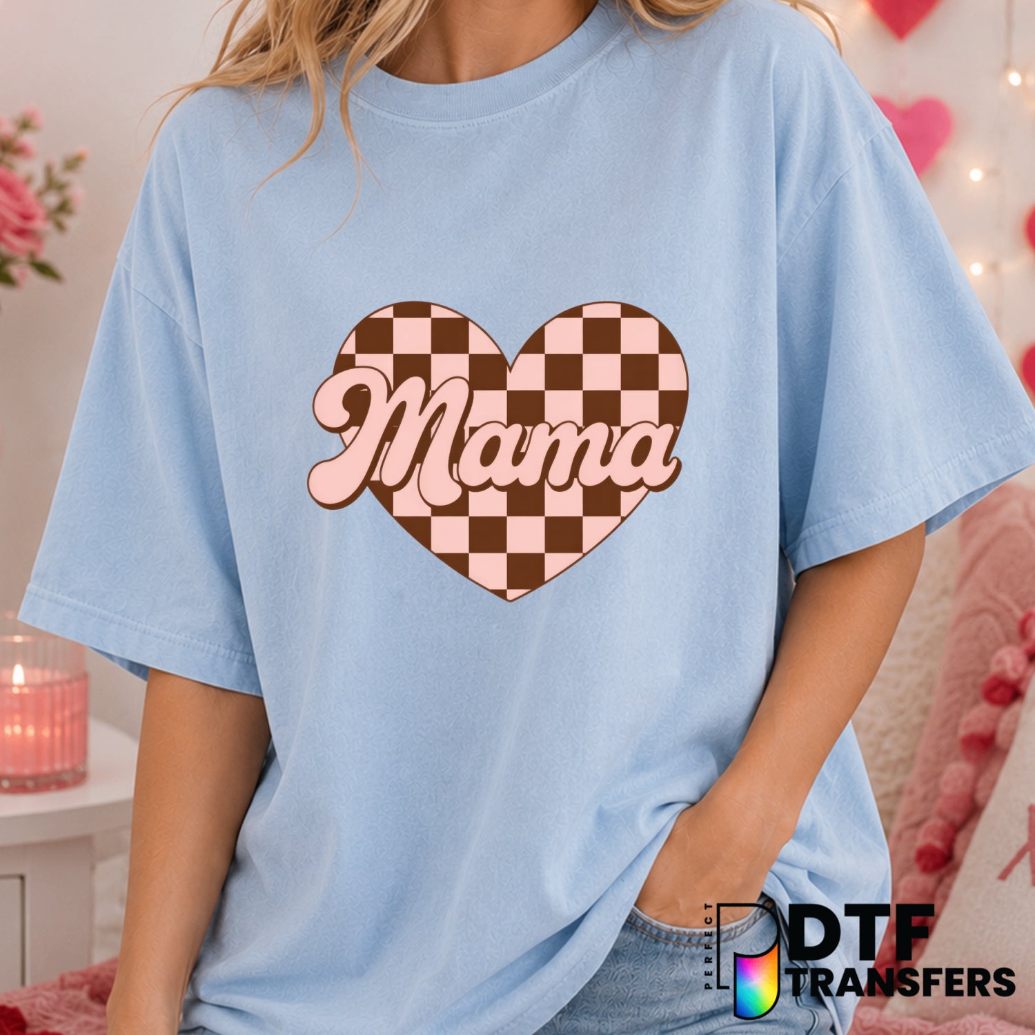 Mama – Valentine's Day DTF Transfer (view 1 of 2) – by Perfect DTF Transfers – Premade DTF Transfers – Valentine's Day, Love