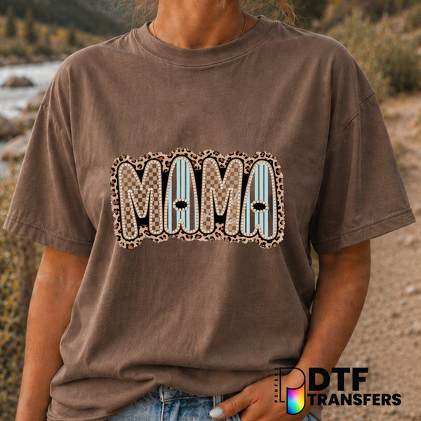 Mama Varsity Arch Faux Pearls Leopard – Mother's Day DTF Transfer (view 2 of 2) – by Perfect DTF Transfers – Premade DTF T...