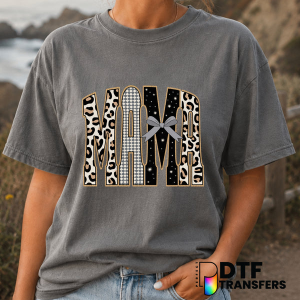 Mama Varsity Arch Leopard Checkered – Mother's Day DTF Transfer (view 2 of 2) – by Perfect DTF Transfers – Premade DTF Tra...