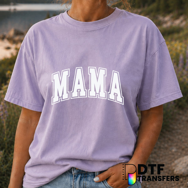 MAMA Varsity Arch – Mother's Day DTF Transfer (view 2 of 2) – by Perfect DTF Transfers – Premade DTF Transfers – Mother's...