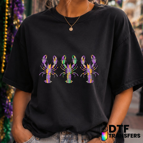 Mardi Gras Crawfish Jester – DTF Transfer (view 1 of 2) – by Perfect DTF Transfers – Premade DTF Transfers – Mardi Gras, F...