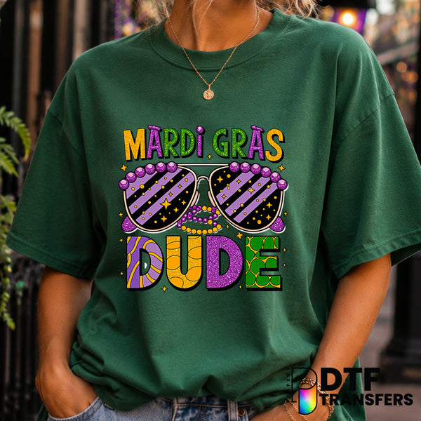 Mardi Gras Dude – Mardi Gras DTF Transfer (view 1 of 2) – by Perfect DTF Transfers – Premade DTF Transfers – Mardi Gras, F...