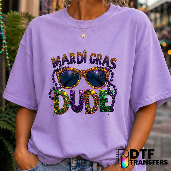 MARDI GRAS DUDE – Mardi Gras DTF Transfer (view 2 of 2) – by Perfect DTF Transfers – Premade DTF Transfers – Mardi Gras, F...