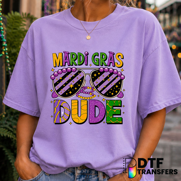 Mardi Gras Dude – Mardi Gras DTF Transfer (view 2 of 2) – by Perfect DTF Transfers – Premade DTF Transfers – Mardi Gras, F...