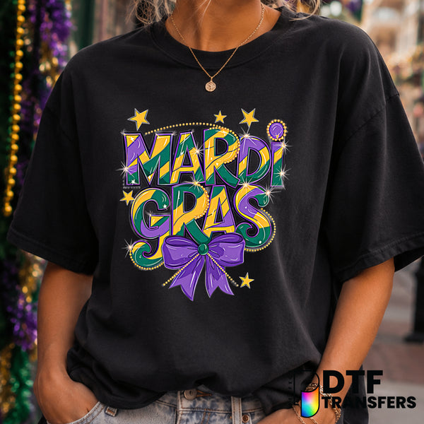 MARDI GRAS – Mardi Gras DTF Transfer (view 1 of 2) – by Perfect DTF Transfers – Premade DTF Transfers – Mardi Gras, Festival