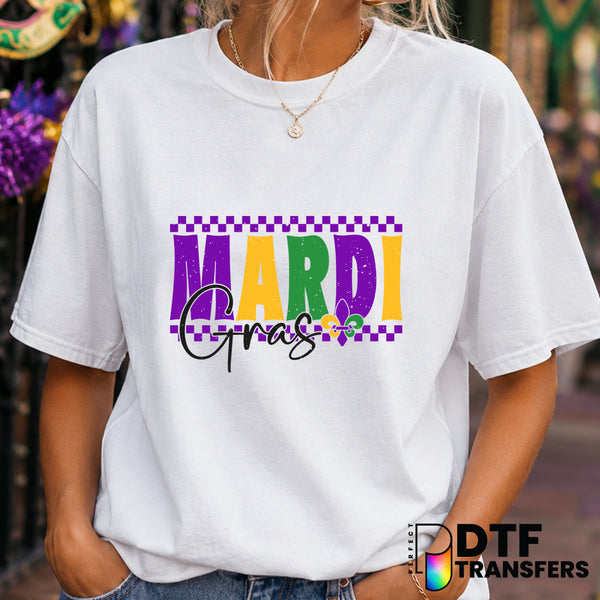 MARDI GRAS – Mardi Gras DTF Transfer (view 1 of 2) – by Perfect DTF Transfers – Premade DTF Transfers – Mardi Gras, Festival