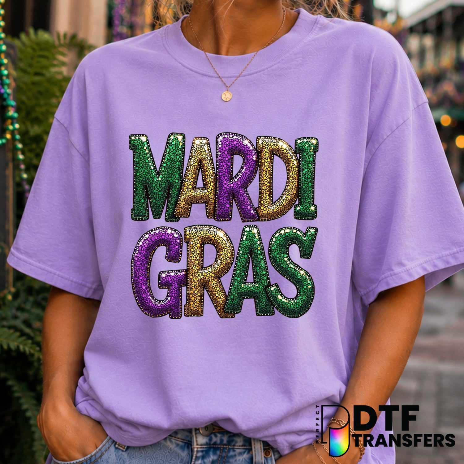 Mardi Gras – Mardi Gras DTF Transfer (view 1 of 2) – by Perfect DTF Transfers – Premade DTF Transfers – Mardi Gras, Festival
