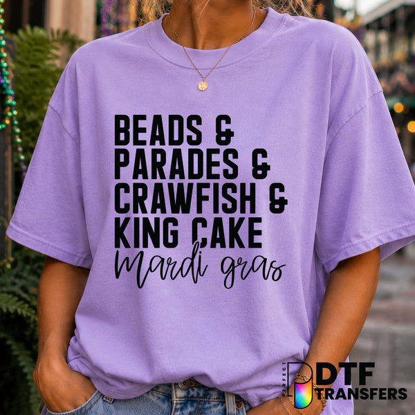 Mardi Gras – Mardi Gras DTF Transfer (view 2 of 2) – by Perfect DTF Transfers – Premade DTF Transfers – Mardi Gras, Festival