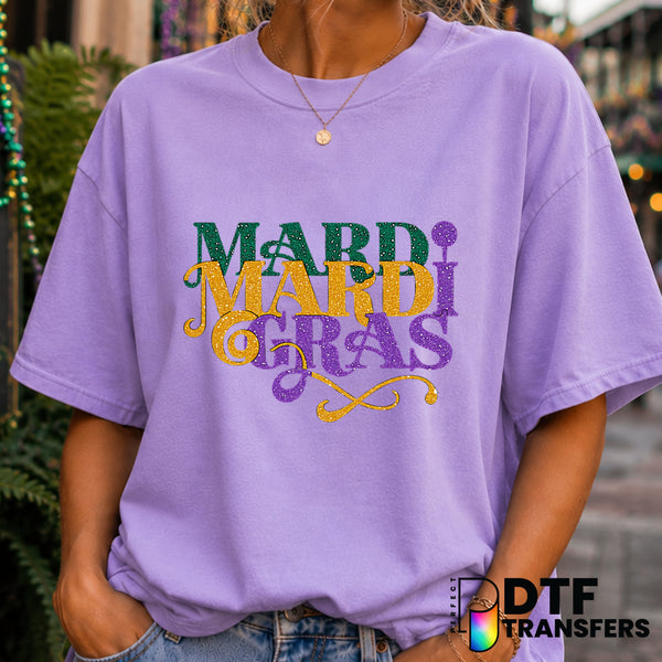 MARDI GRAS – Mardi Gras DTF Transfer (view 2 of 2) – by Perfect DTF Transfers – Premade DTF Transfers – Mardi Gras, Festival