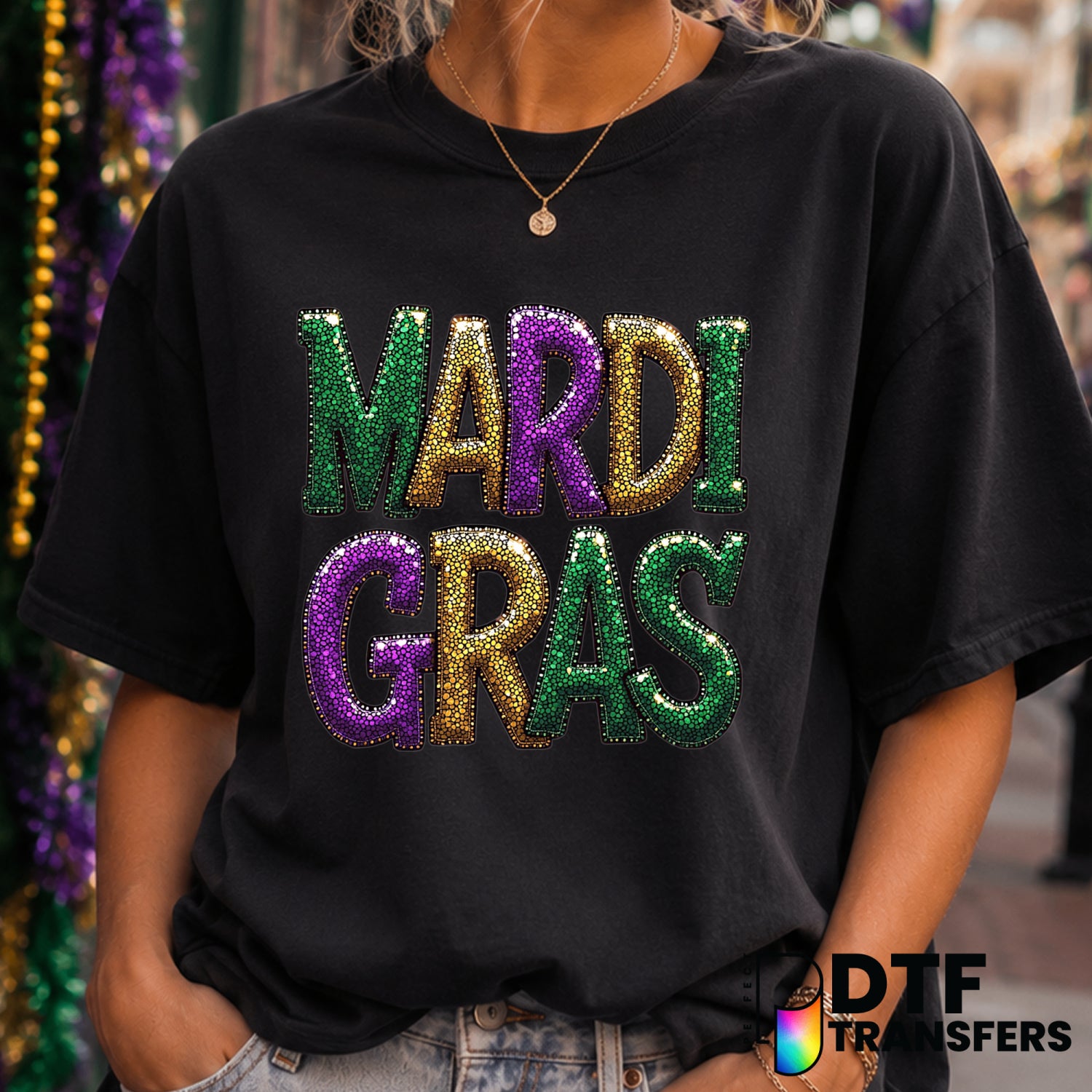 Mardi Gras – Mardi Gras DTF Transfer (view 2 of 2) – by Perfect DTF Transfers – Premade DTF Transfers – Mardi Gras, Festival