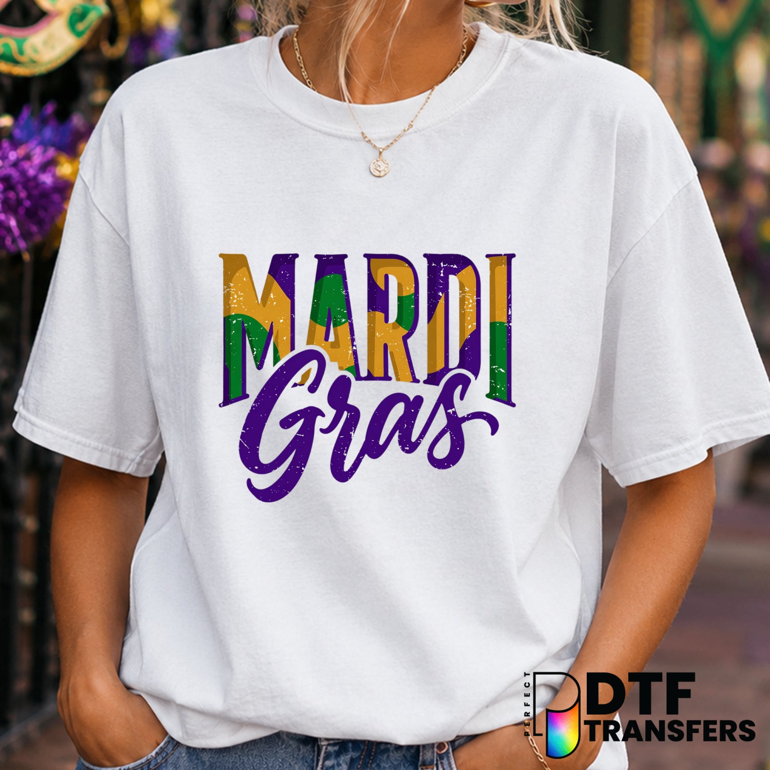Mardi Gras – Mardi Gras DTF Transfer (view 2 of 2) – by Perfect DTF Transfers – Premade DTF Transfers – Mardi Gras, Festival