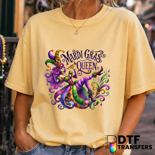 Mardi Gras Queen – Mardi Gras DTF Transfer (view 1 of 2) – by Perfect DTF Transfers – Premade DTF Transfers – Mardi Gras,...