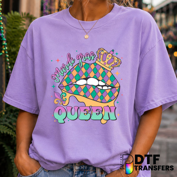 Mardi Gras Queen – Mardi Gras DTF Transfer (view 2 of 2) – by Perfect DTF Transfers – Premade DTF Transfers – Mardi Gras,...