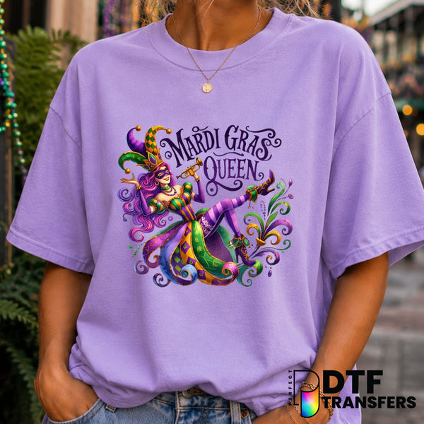 Mardi Gras Queen – Mardi Gras DTF Transfer (view 2 of 2) – by Perfect DTF Transfers – Premade DTF Transfers – Mardi Gras,...