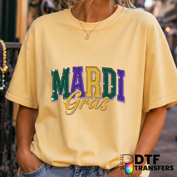Mardi Gras Varsity Arch – Mardi Gras DTF Transfer (view 2 of 2) – by Perfect DTF Transfers – Premade DTF Transfers – Mardi...