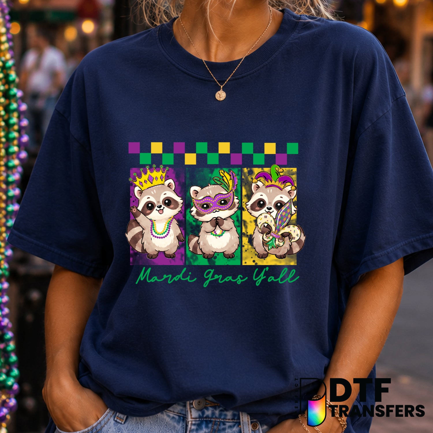 Mardi Gras Y'all – Mardi Gras DTF Transfer (view 2 of 2) – by Perfect DTF Transfers – Premade DTF Transfers – Mardi Gras,...