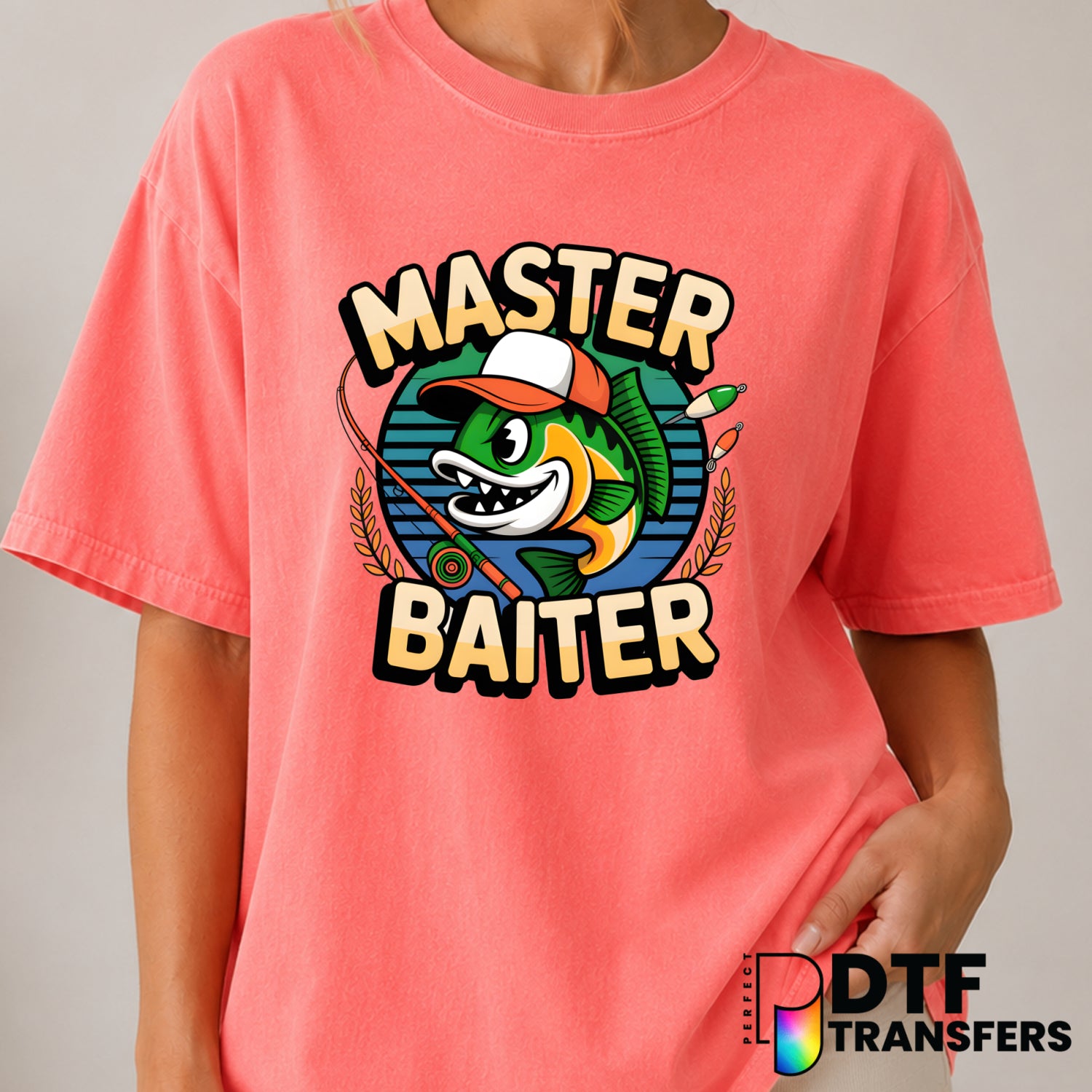Master Baiter Bass Fishing – DTF Transfer (view 2 of 2) – by Perfect DTF Transfers – Premade DTF Transfers – Fishing, Outdoor