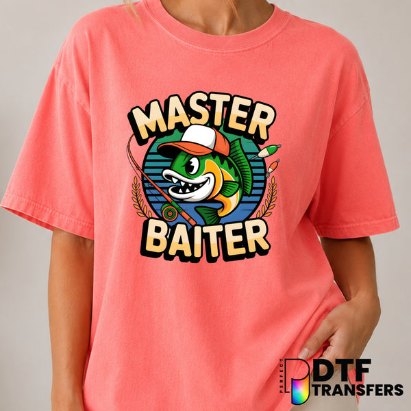 Master Baiter Bass Fishing – DTF Transfer (view 2 of 2) – by Perfect DTF Transfers – Premade DTF Transfers – Fishing, Outdoor