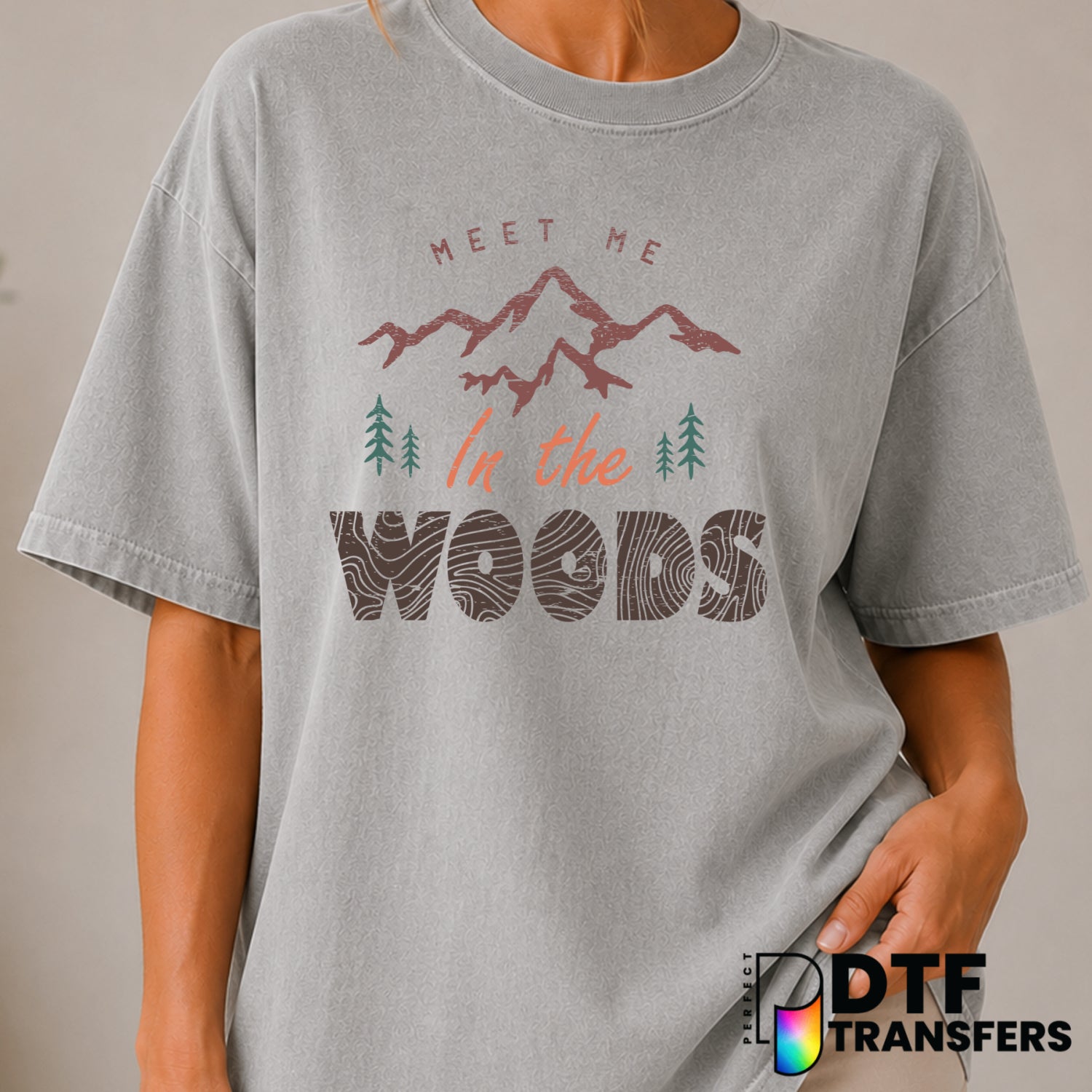 Meet Me In The Woods – Camping DTF Transfer (view 1 of 2) – by Perfect DTF Transfers – Premade DTF Transfers – Camping, Ou...