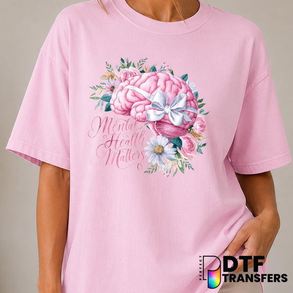 “Mental Health Matters” – Mental Health Awareness DTF Transfer (view 1 of 2) – by Perfect DTF Transfers – Premade DTF Tran...