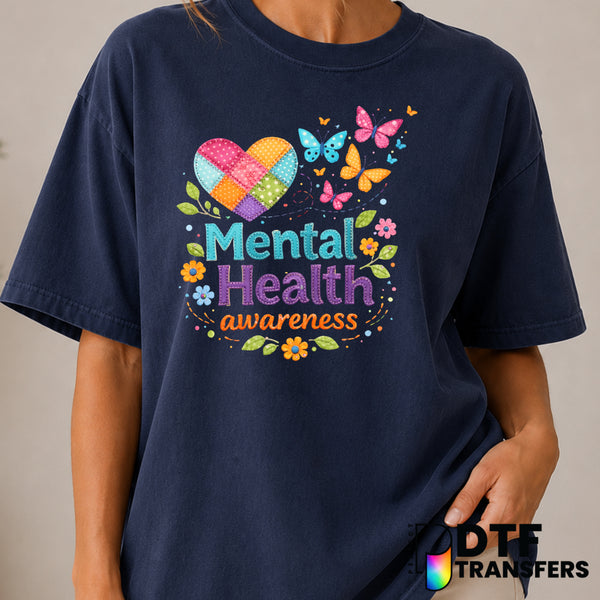 Mental Health Matters – Mental Health Awareness DTF Transfer (view 1 of 2) – by Perfect DTF Transfers – Premade DTF Transf...