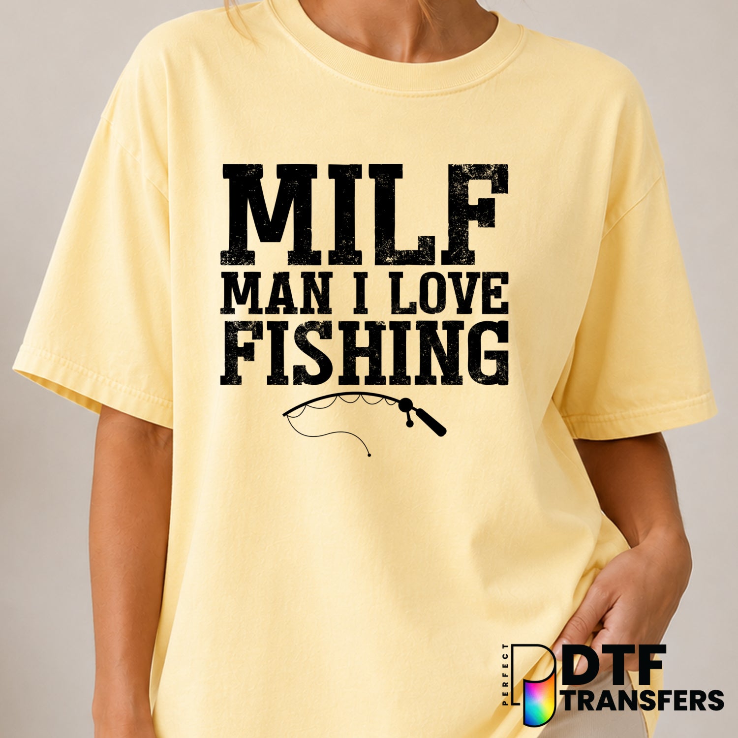 MILF Man I Love Fishing – Fishing DTF Transfer (view 1 of 2) – by Perfect DTF Transfers – Premade DTF Transfers – Fishing,...