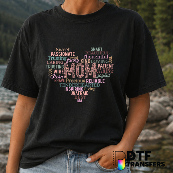 MOM Leopard Print Floral – Mother's Day DTF Transfer (view 2 of 2) – by Perfect DTF Transfers – Premade DTF Transfers – Mo...