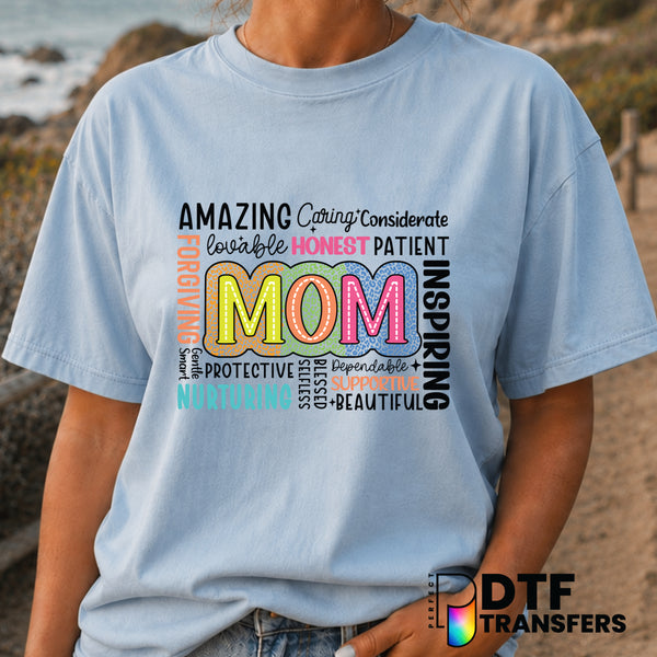 Mom Life – Mother's Day DTF Transfer (view 1 of 2) – by Perfect DTF Transfers – Premade DTF Transfers – Mother's Day, Mom