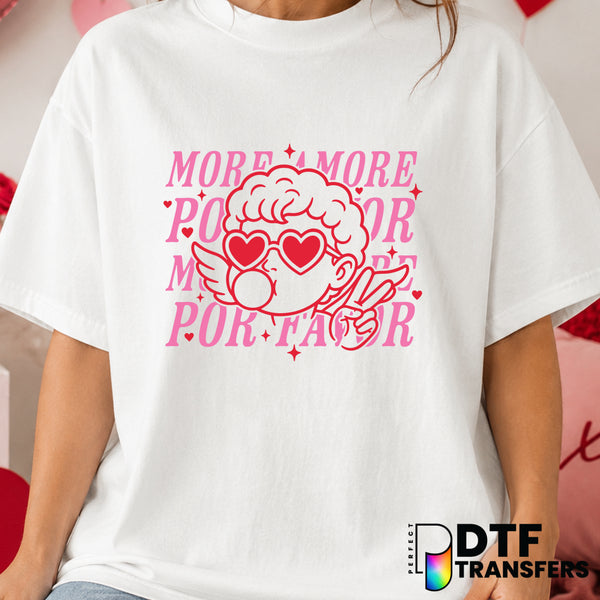 More Amore Por Favor Cupid – Valentine's Day DTF Transfer (view 1 of 2) – by Perfect DTF Transfers – Premade DTF Transfers...