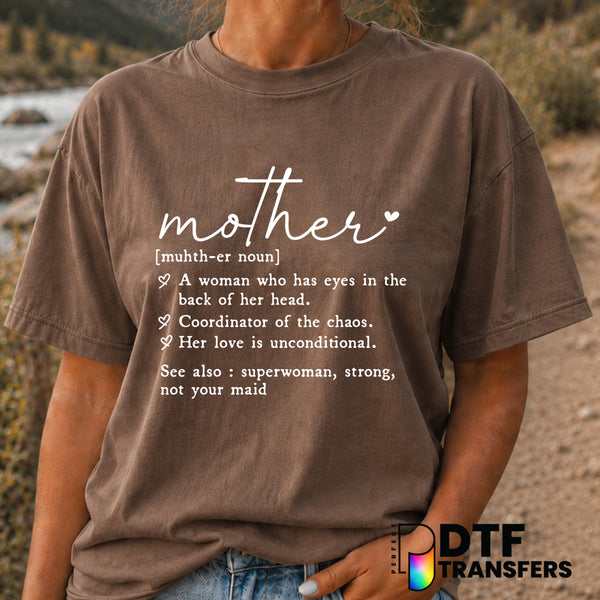 Mother Definition – Mother's Day DTF Transfer (view 1 of 2) – by Perfect DTF Transfers – Premade DTF Transfers – Mother's...