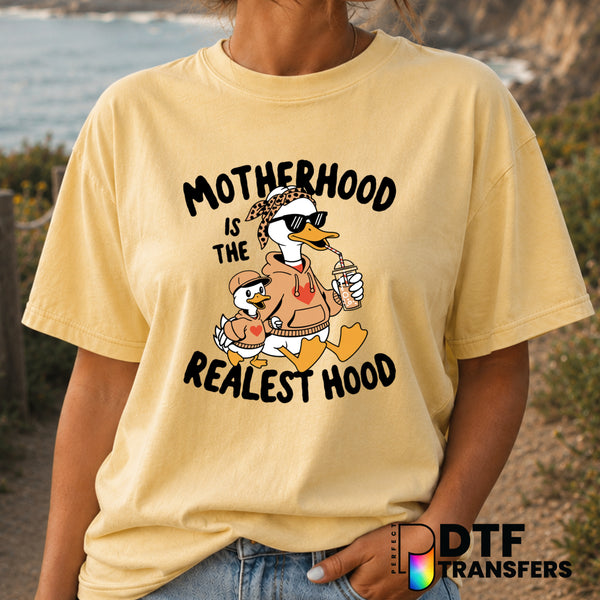Motherhood Is The Realist Hood Leopard Mama – Mother's Day DTF Transfer (view 1 of 2) – by Perfect DTF Transfers – Premade...