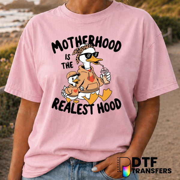Motherhood Is The Realist Hood Leopard Mama – Mother's Day DTF Transfer (view 2 of 2) – by Perfect DTF Transfers – Premade...