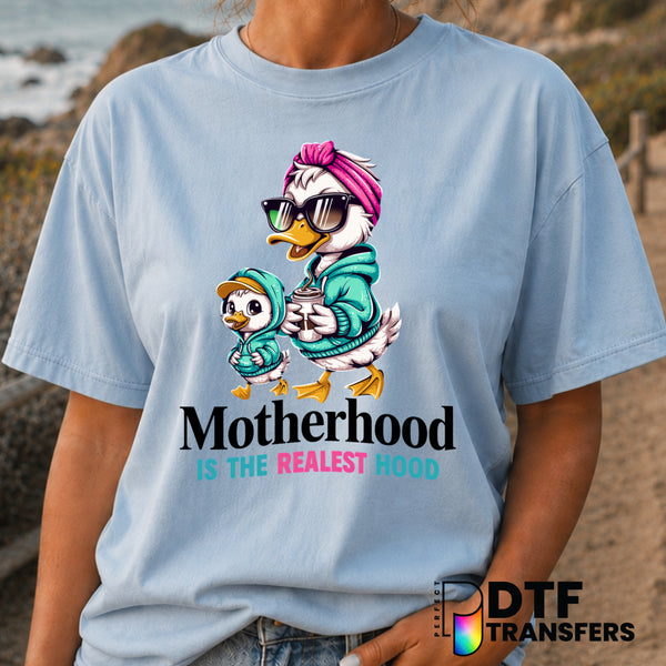 Motherhood Is The Realist Hood – Mother's Day DTF Transfer (view 1 of 2) – by Perfect DTF Transfers – Premade DTF Transfer...