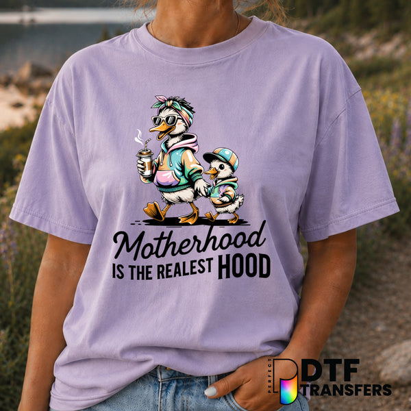 Motherhood Is The Realist Hood – Mother's Day DTF Transfer (view 1 of 2) – by Perfect DTF Transfers – Premade DTF Transfer...