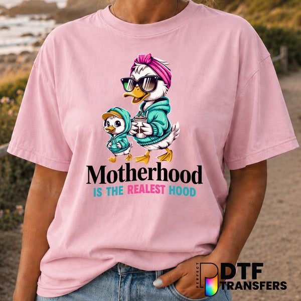 Motherhood Is The Realist Hood – Mother's Day DTF Transfer (view 2 of 2) – by Perfect DTF Transfers – Premade DTF Transfer...