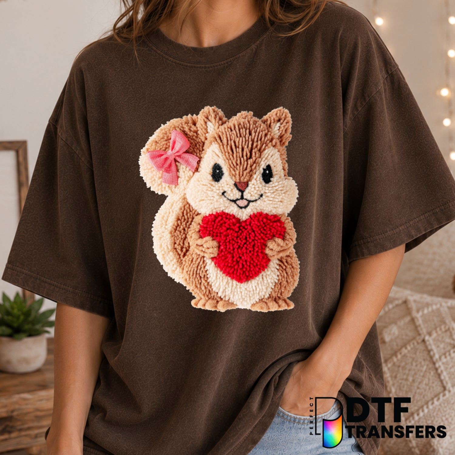 My Heart Belongs To My Squirrel – Valentine's Day DTF Transfer (view 2 of 2) – by Perfect DTF Transfers – Premade DTF Tran...