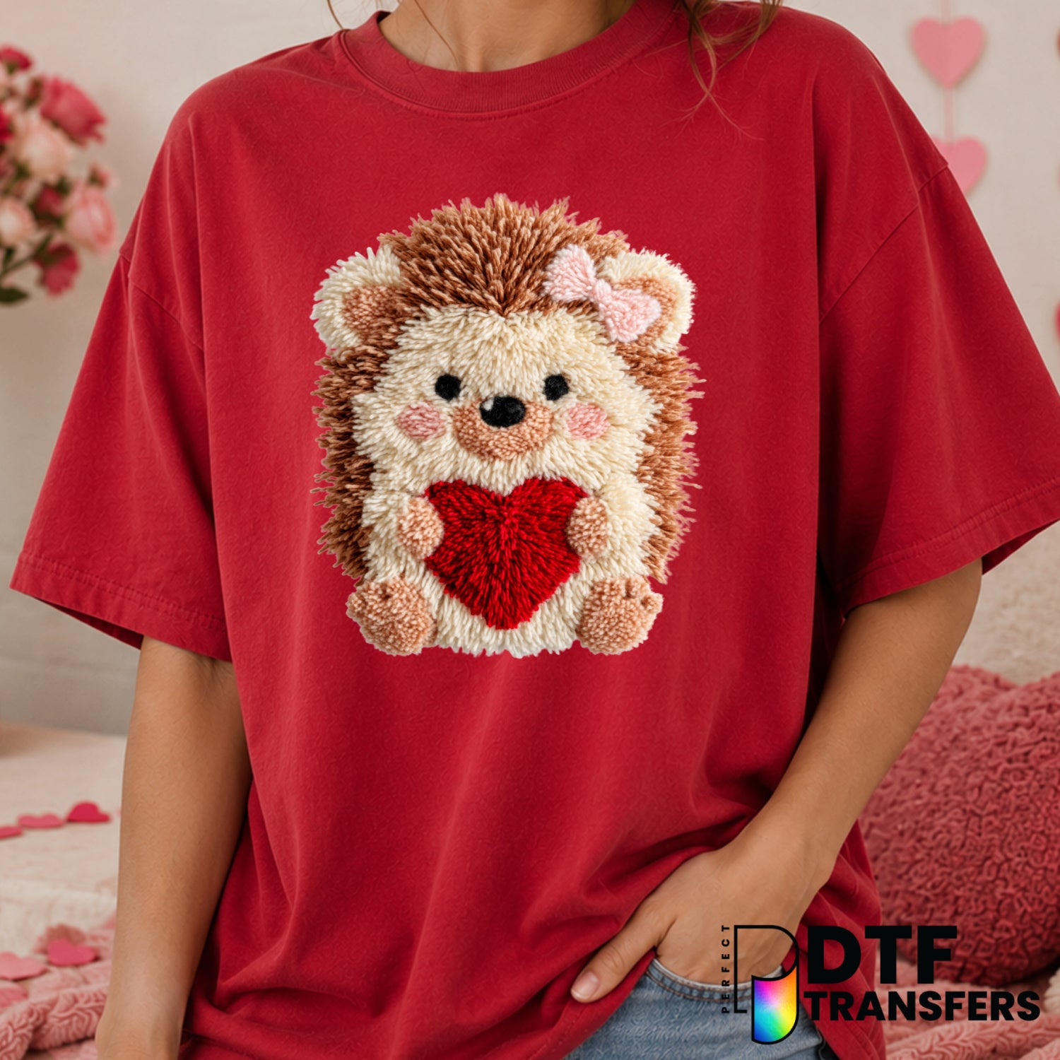 My little HEDGEHOG – Valentine's Day DTF Transfer (view 2 of 2) – by Perfect DTF Transfers – Premade DTF Transfers – Valen...