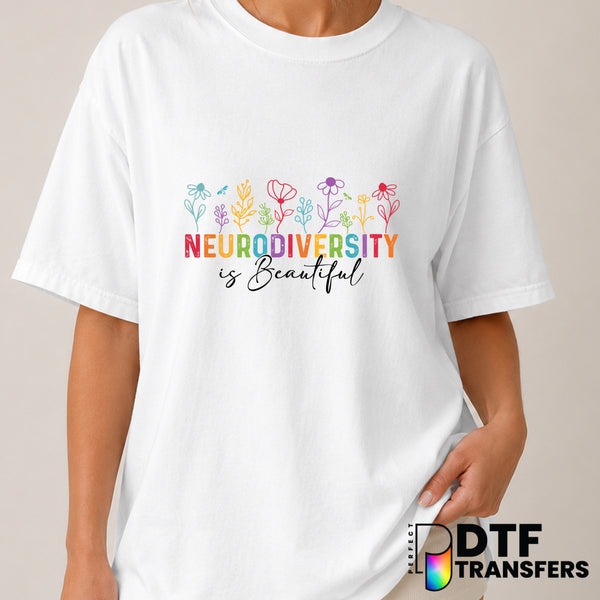 Neurodiversity Is Beautiful – Autism Awareness DTF Transfer (view 2 of 2) – by Perfect DTF Transfers – Premade DTF Transfe...