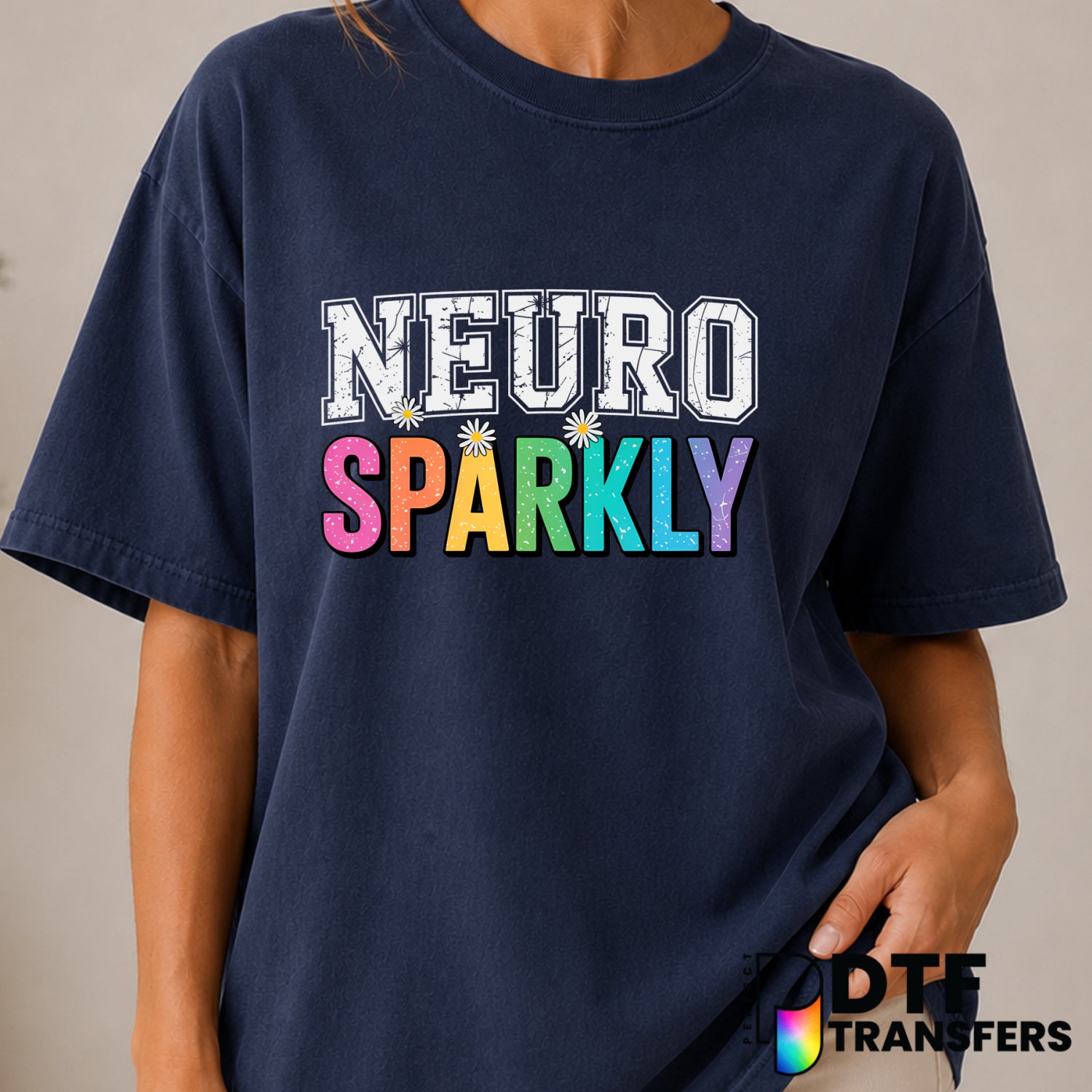 NeuroSparkly Neurodiversity Autism Awareness – DTF Transfer (view 1 of 2) – by Perfect DTF Transfers – Premade DTF Transfe...