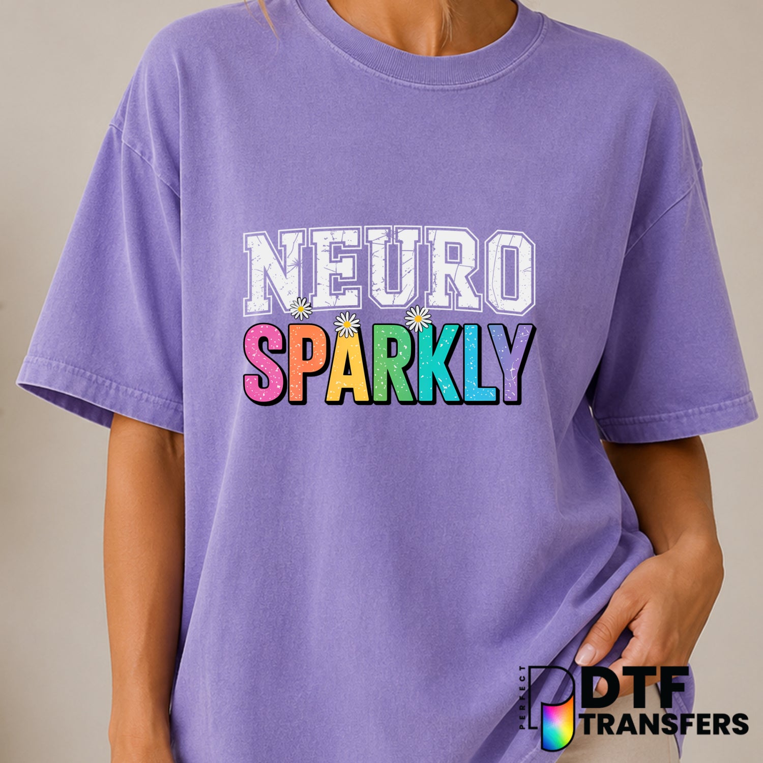 NeuroSparkly Neurodiversity Autism Awareness – DTF Transfer (view 2 of 2) – by Perfect DTF Transfers – Premade DTF Transfe...