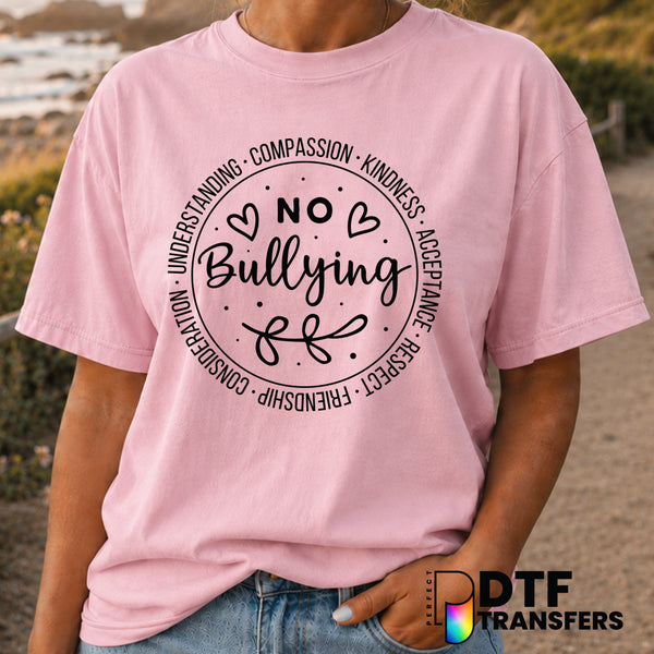 NO BULLYING – Anti-Bullying DTF Transfer (view 1 of 2) – by Perfect DTF Transfers – Premade DTF Transfers – Anti-Bullying,...